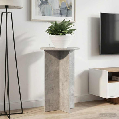 vidaXL Plant Stand 2 pcs Concrete Grey Ø40 x 60 cm Engineered Wood 4