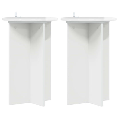 vidaXL Plant Stand 2 pcs High Gloss White Ø40 x 60 cm Engineered Wood 2