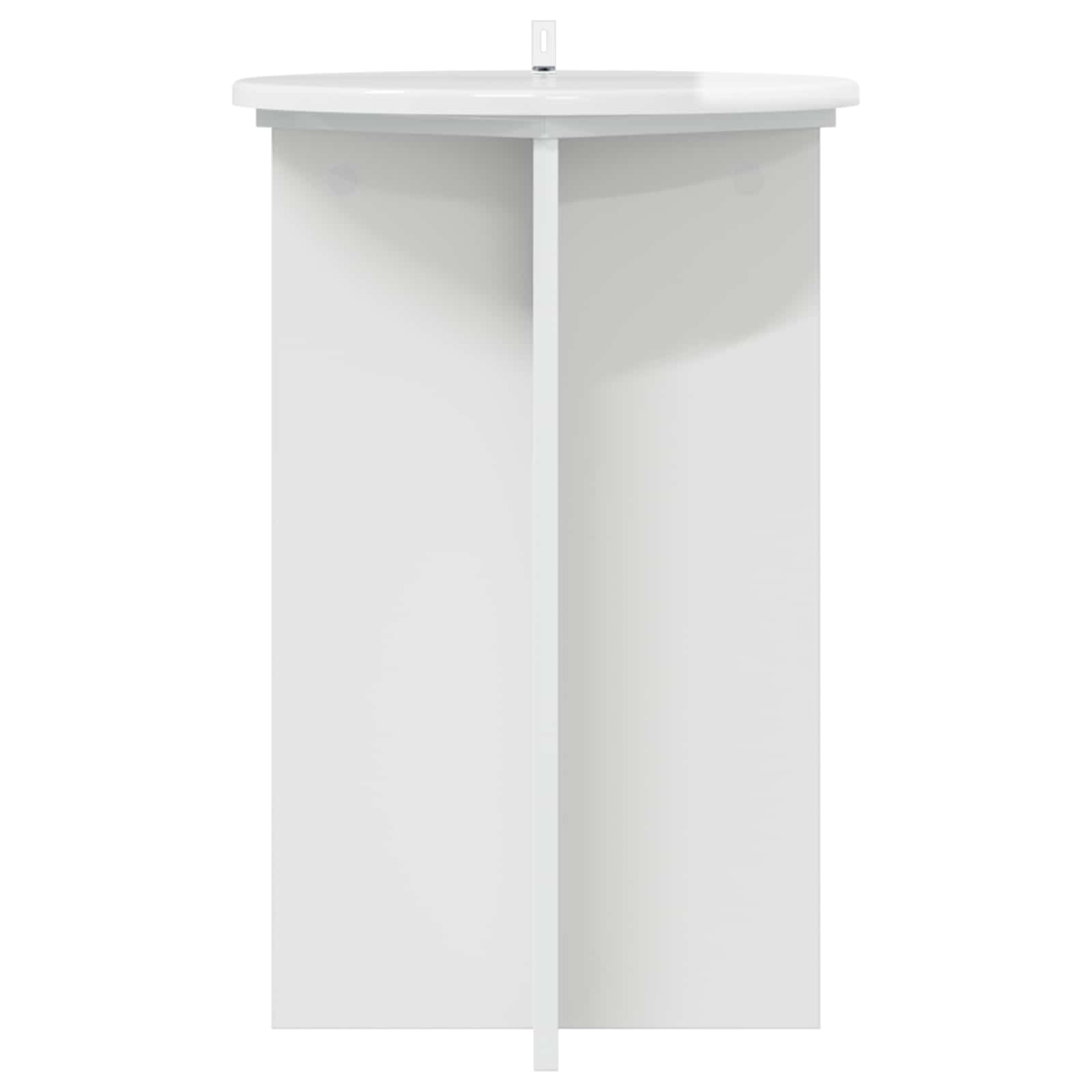 vidaXL Plant Stand 2 pcs High Gloss White Ø40 x 60 cm Engineered Wood 6