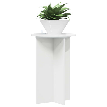 vidaXL Plant Stand 2 pcs High Gloss White Ø40 x 60 cm Engineered Wood 3