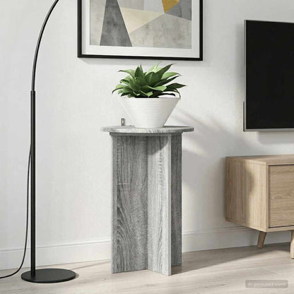 vidaXL Plant Stand 2 pcs Grey Sonoma Ø40 x 60 cm Engineered Wood 4