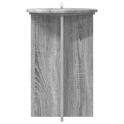vidaXL Plant Stand 2 pcs Grey Sonoma Ø40 x 60 cm Engineered Wood 6