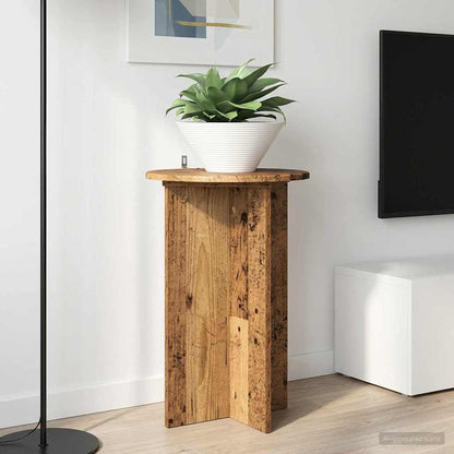 vidaXL Plant Stand 2 pcs Old Wood Ø40 x 60 cm Engineered Wood 1