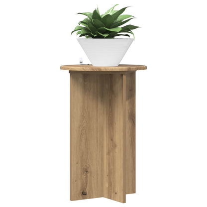 vidaXL Plant Stand 2 pcs Artisan Oak Ø40 x 60 cm Engineered Wood 3
