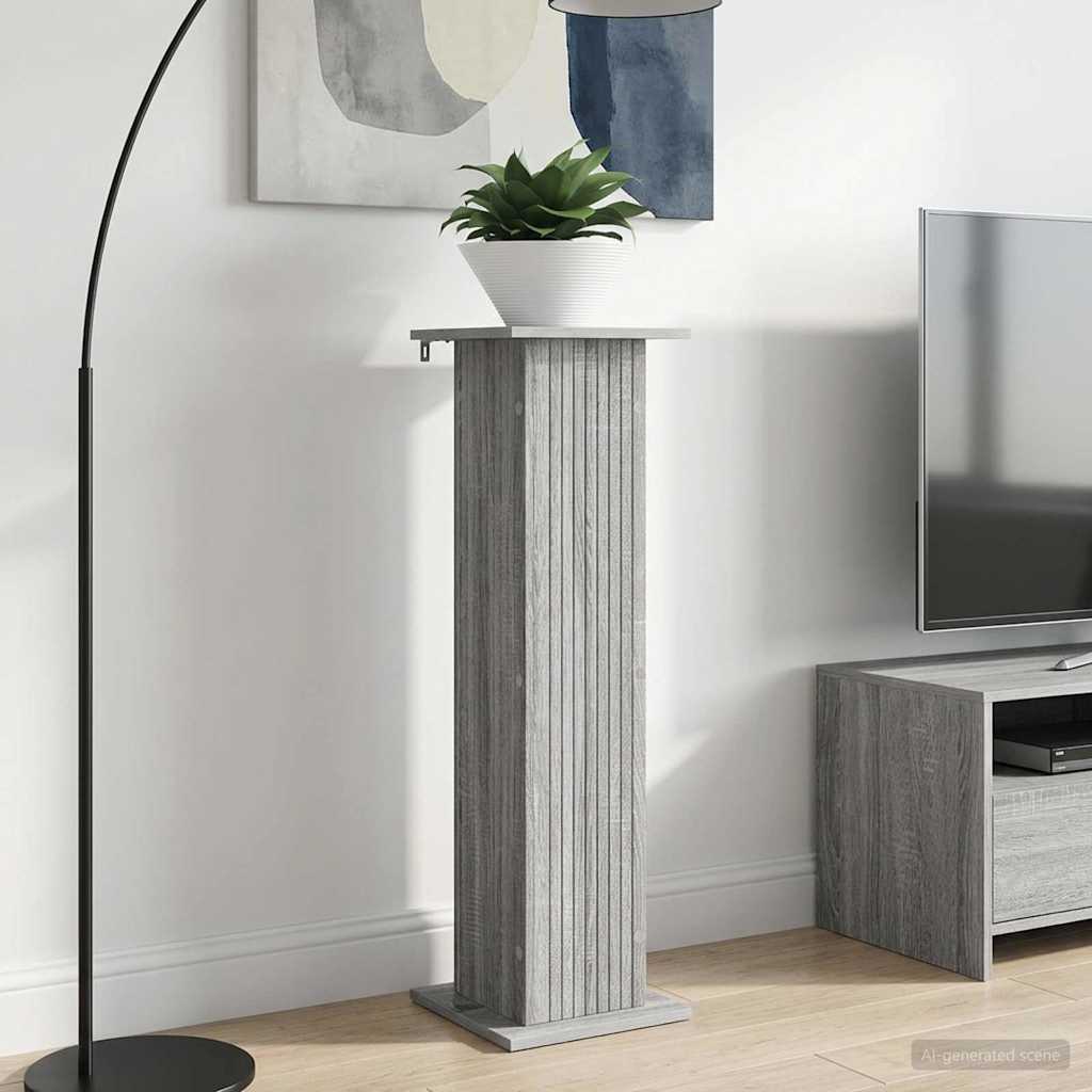 vidaXL Plant Stand Grey Sonoma 30.5 x 30 x 100.5 cm Engineered Wood 4
