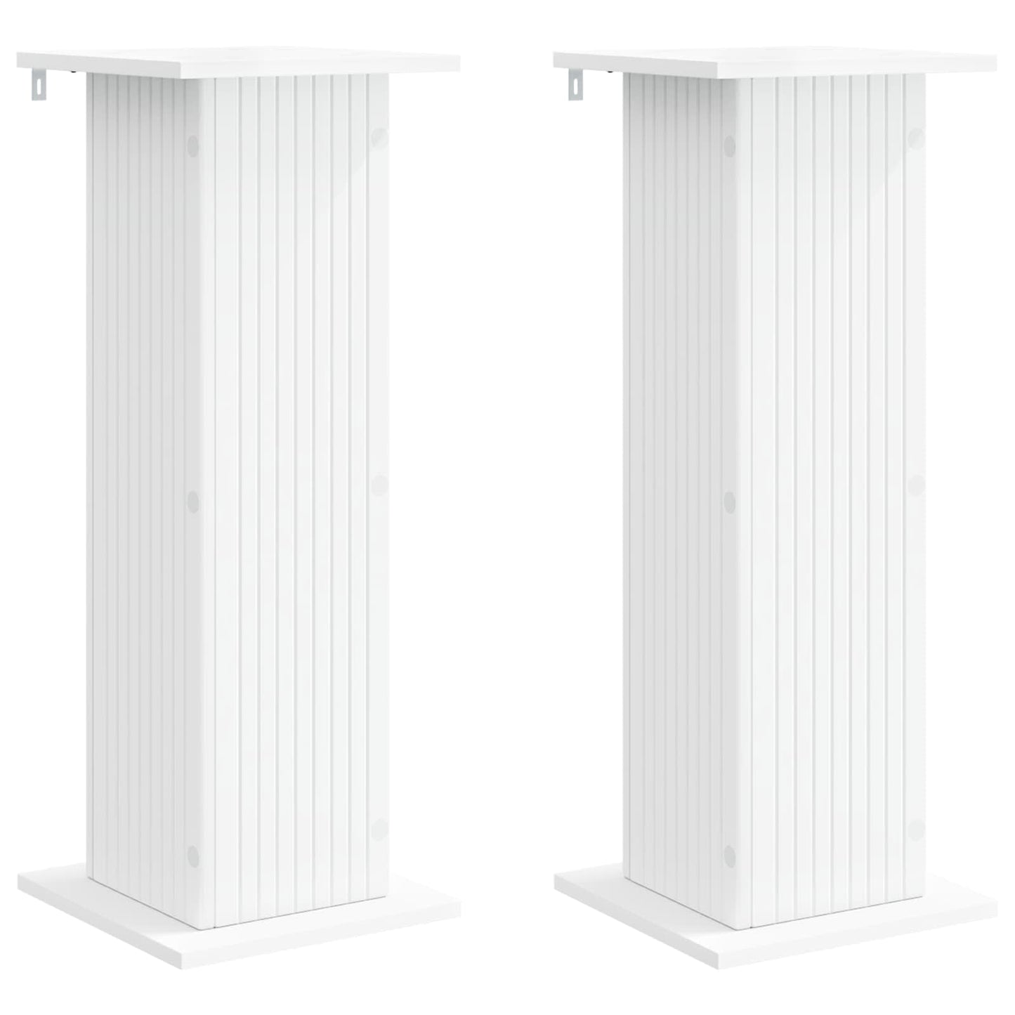 vidaXL Plant Stand 2 pcs White 30.5 x 30 x 80.5 cm Engineered Wood 2