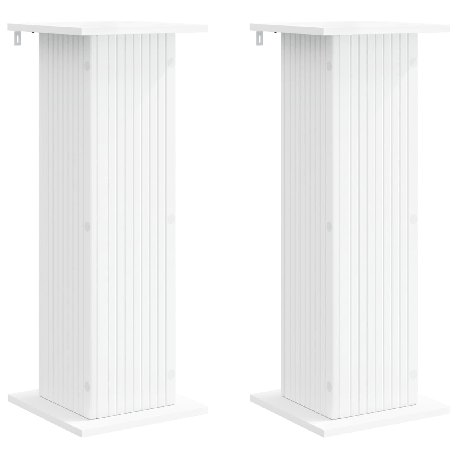 vidaXL Plant Stand 2 pcs White 30.5 x 30 x 80.5 cm Engineered Wood 2