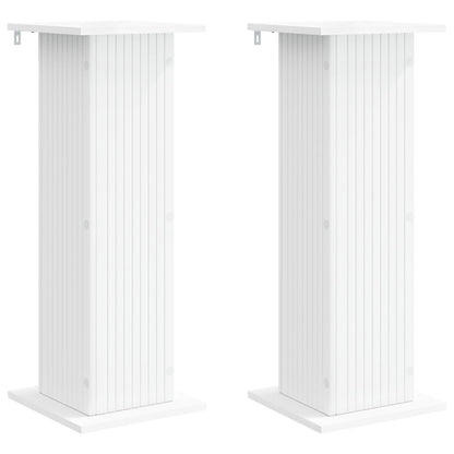 vidaXL Plant Stand 2 pcs White 30.5 x 30 x 80.5 cm Engineered Wood 2