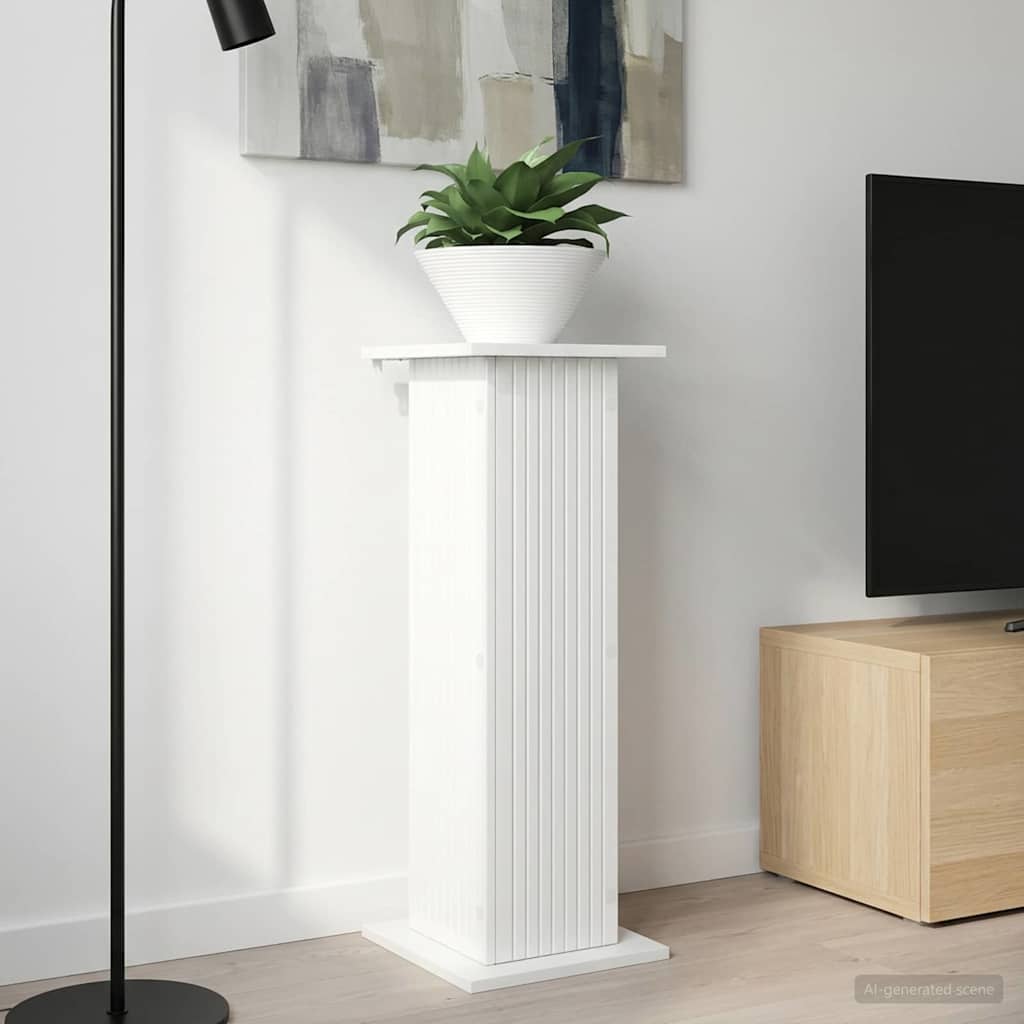 vidaXL Plant Stand High Gloss White 30.5 x 30 x 80.5 cm 4