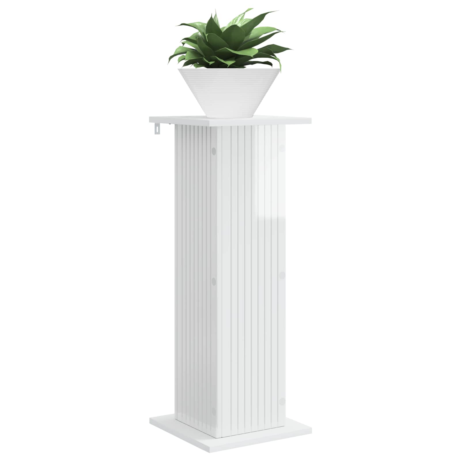vidaXL Plant Stand High Gloss White 30.5 x 30 x 80.5 cm 3