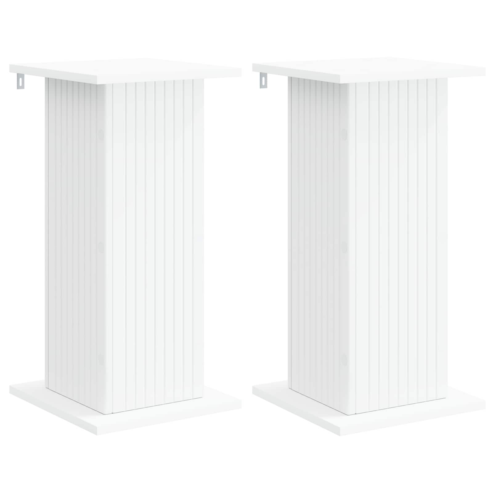 vidaXL Plant Stand 2 pcs White 30.5 x 30 x 60.5 cm Engineered Wood 2
