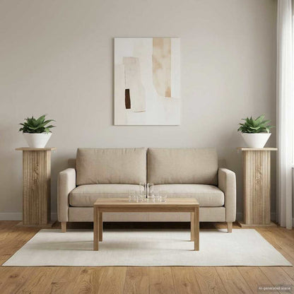vidaXL Plant Stand 2 pcs Sonoma Oak 30.5 x 30 x 60.5 cm 1