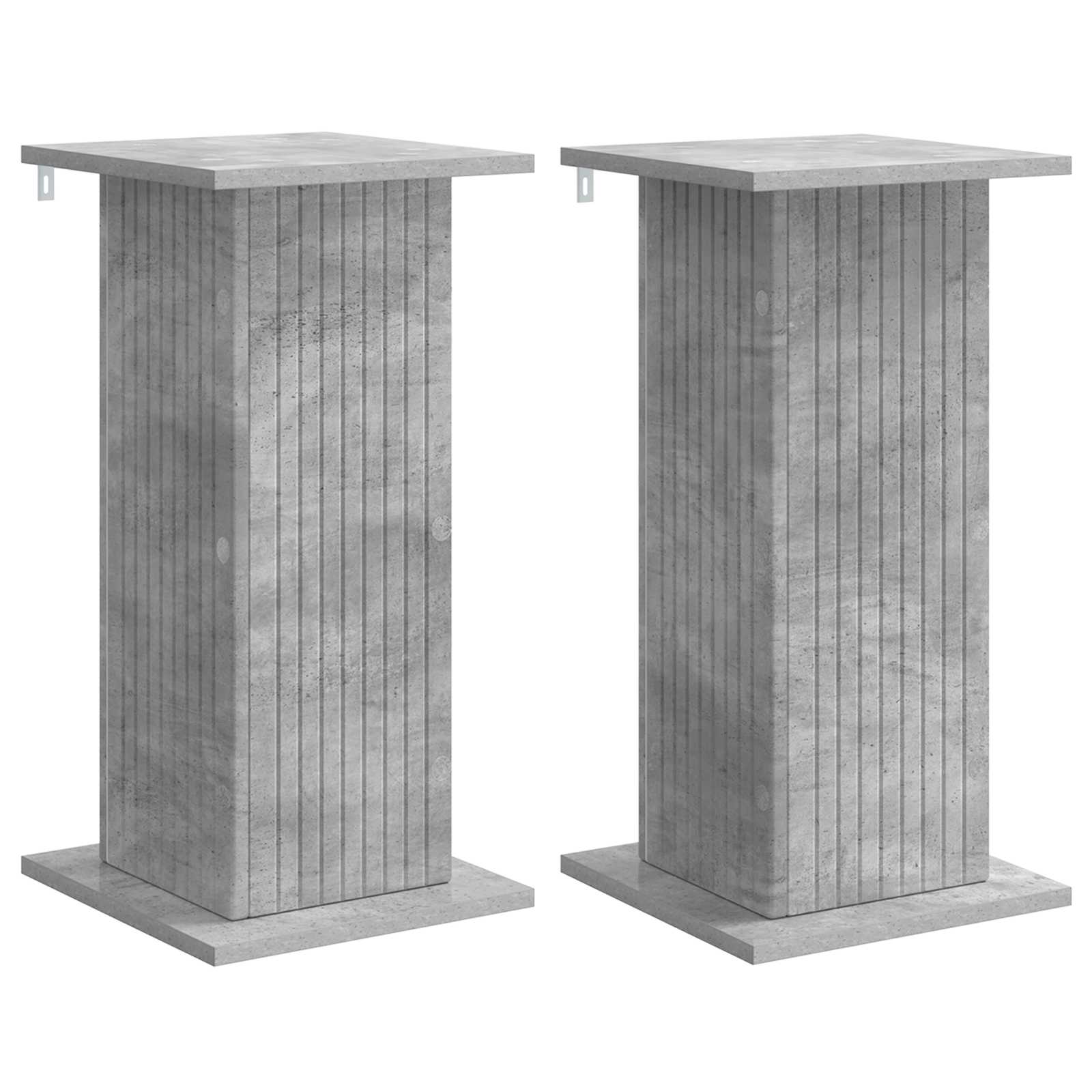 vidaXL Plant Stand 2 pcs Concrete Grey 30.5 x 30 x 60.5 cm 2