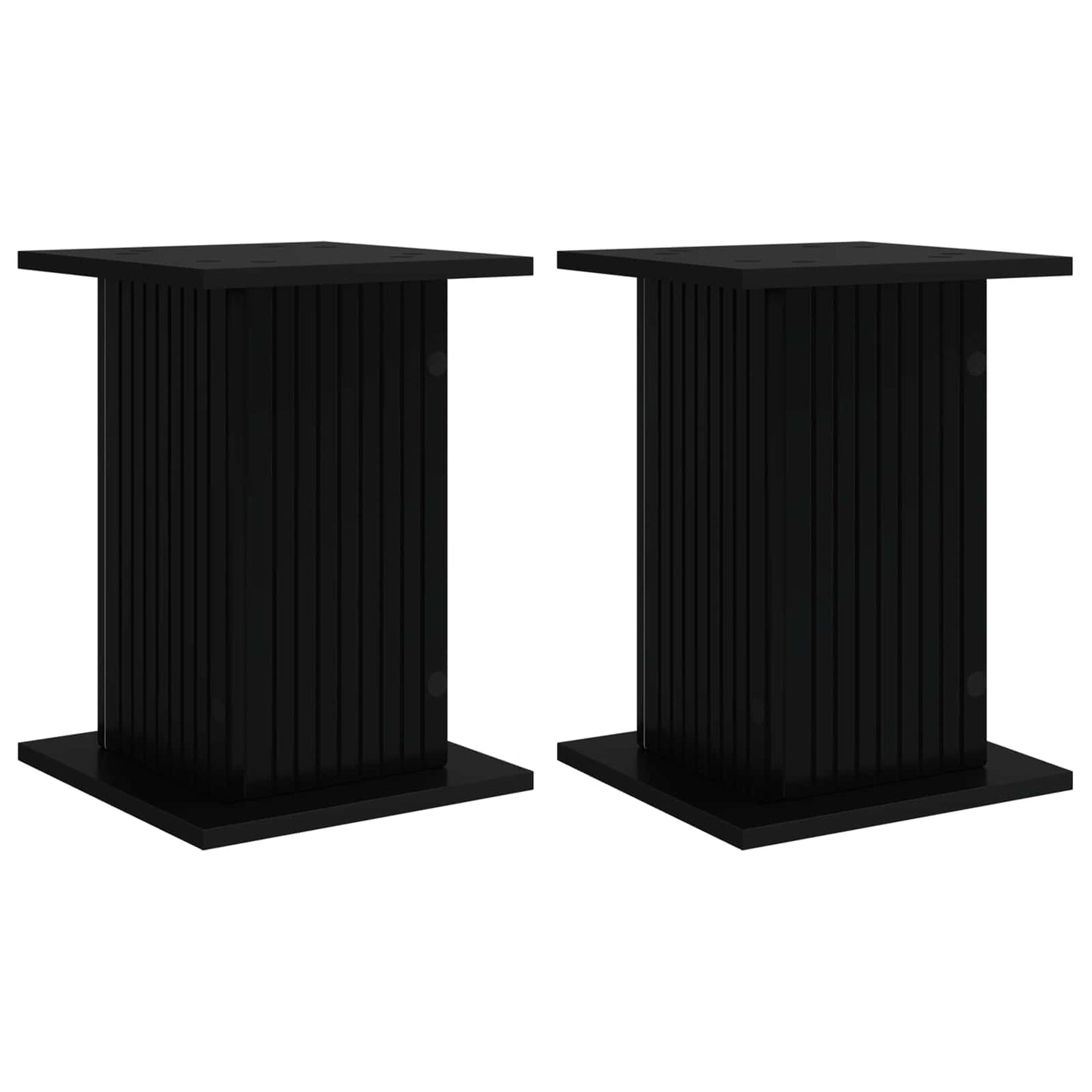 vidaXL Plant Stand 2 pcs Black 30.5 x 30 x 43 cm Engineered Wood 2