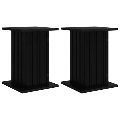vidaXL Plant Stand 2 pcs Black 30.5 x 30 x 43 cm Engineered Wood 2