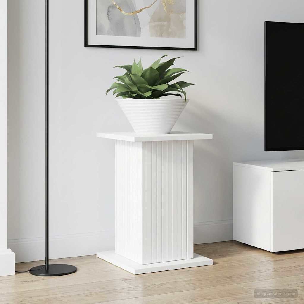 vidaXL Plant Stand 2 pcs High Gloss White 30.5 x 30 x 43 cm 1