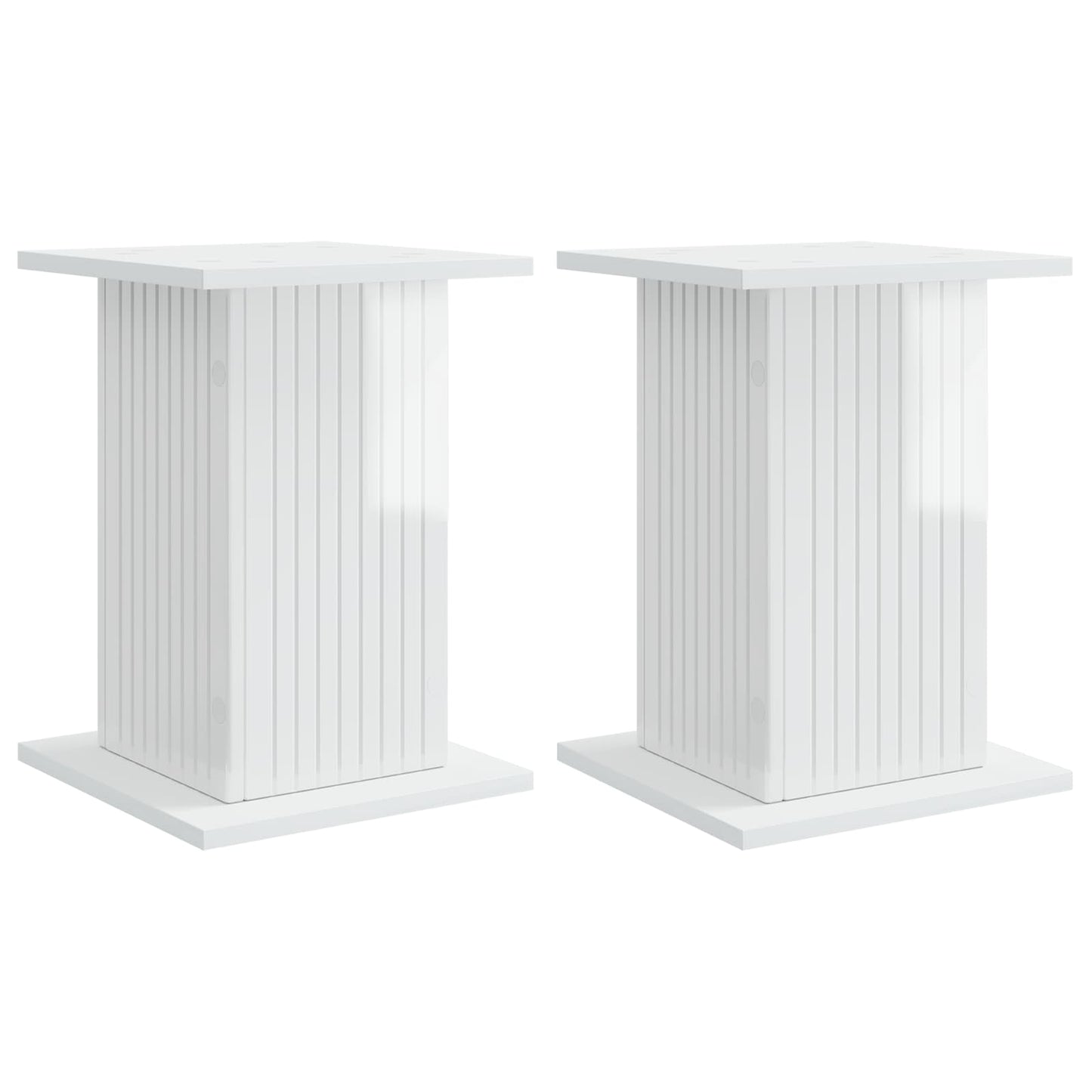 vidaXL Plant Stand 2 pcs High Gloss White 30.5 x 30 x 43 cm 2