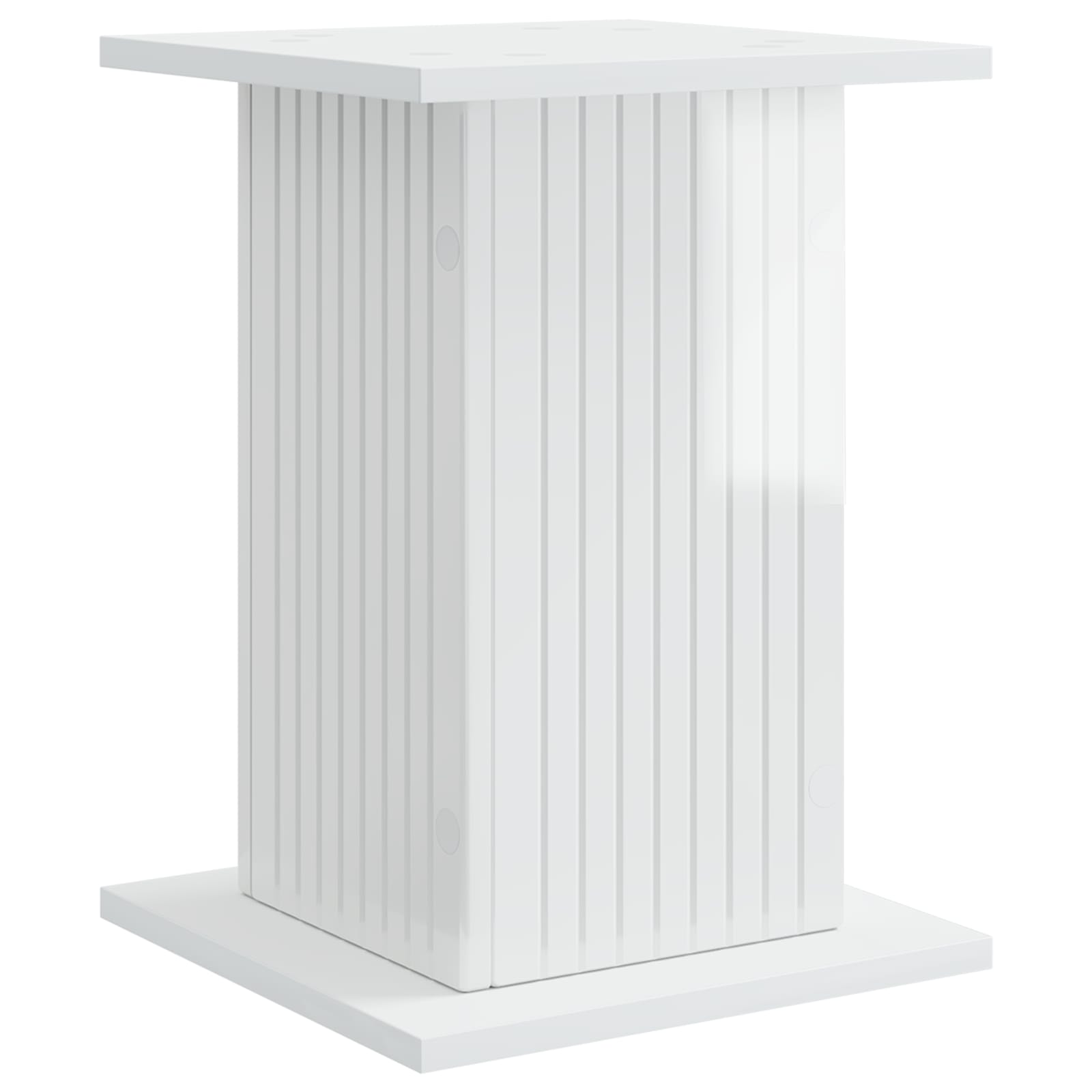 vidaXL Plant Stand 2 pcs High Gloss White 30.5 x 30 x 43 cm 5