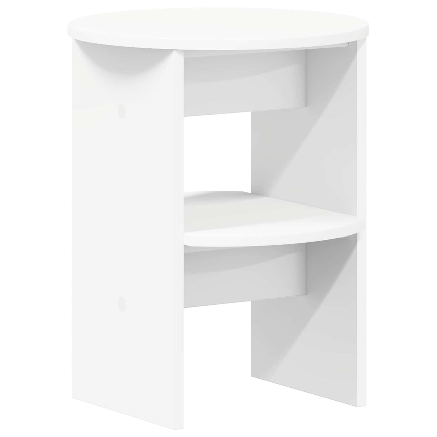 vidaXL Side Cabinet 2 pcs White Ø40 x 50 cm Engineered Wood 5