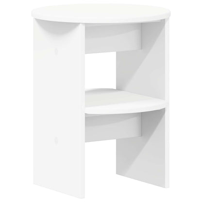 vidaXL Side Cabinet 2 pcs White Ø40 x 50 cm Engineered Wood 5