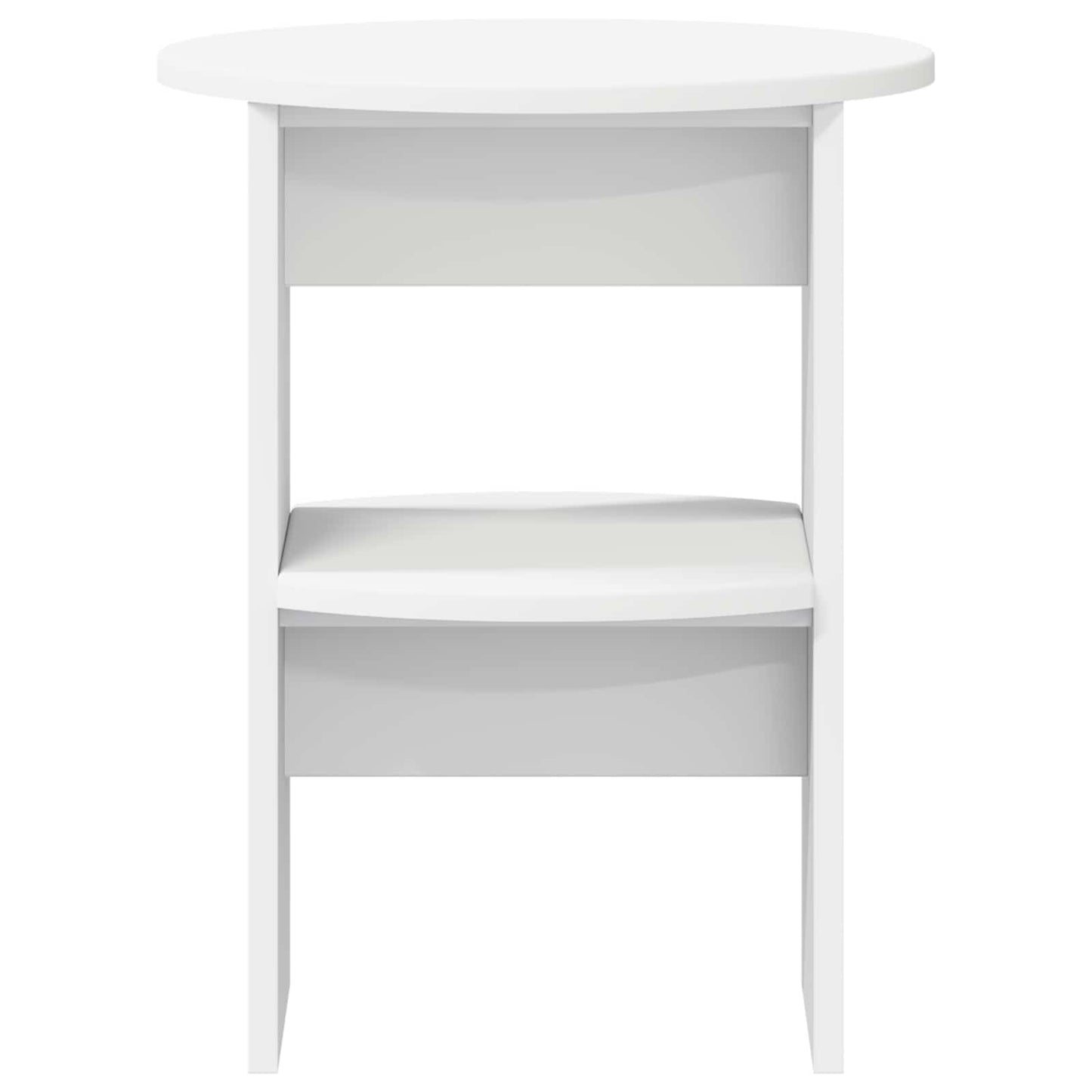 vidaXL Side Cabinet 2 pcs White Ø40 x 50 cm Engineered Wood 6