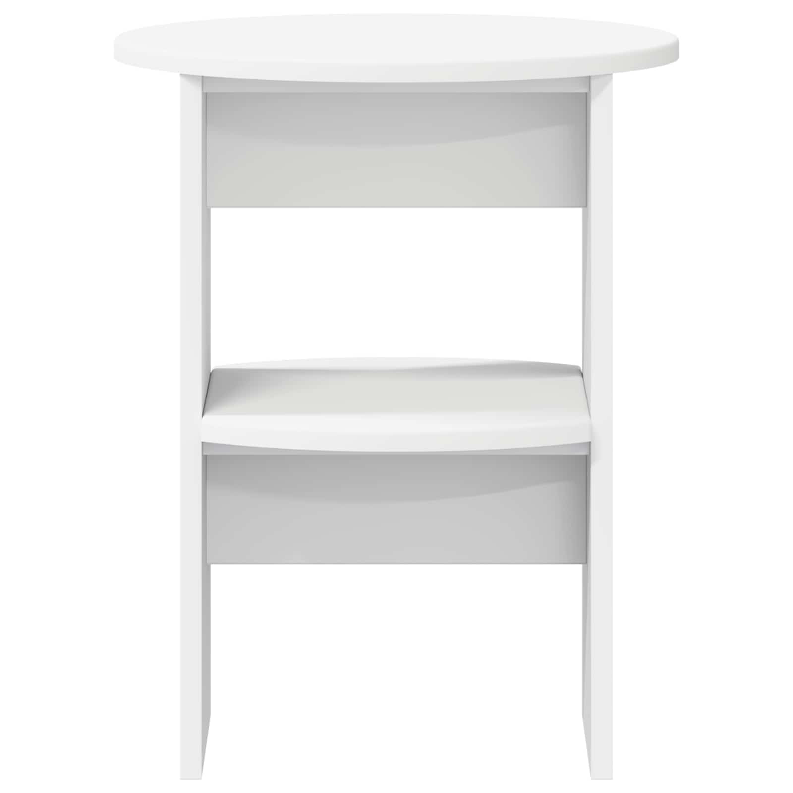 vidaXL Side Cabinet 2 pcs White Ø40 x 50 cm Engineered Wood 6