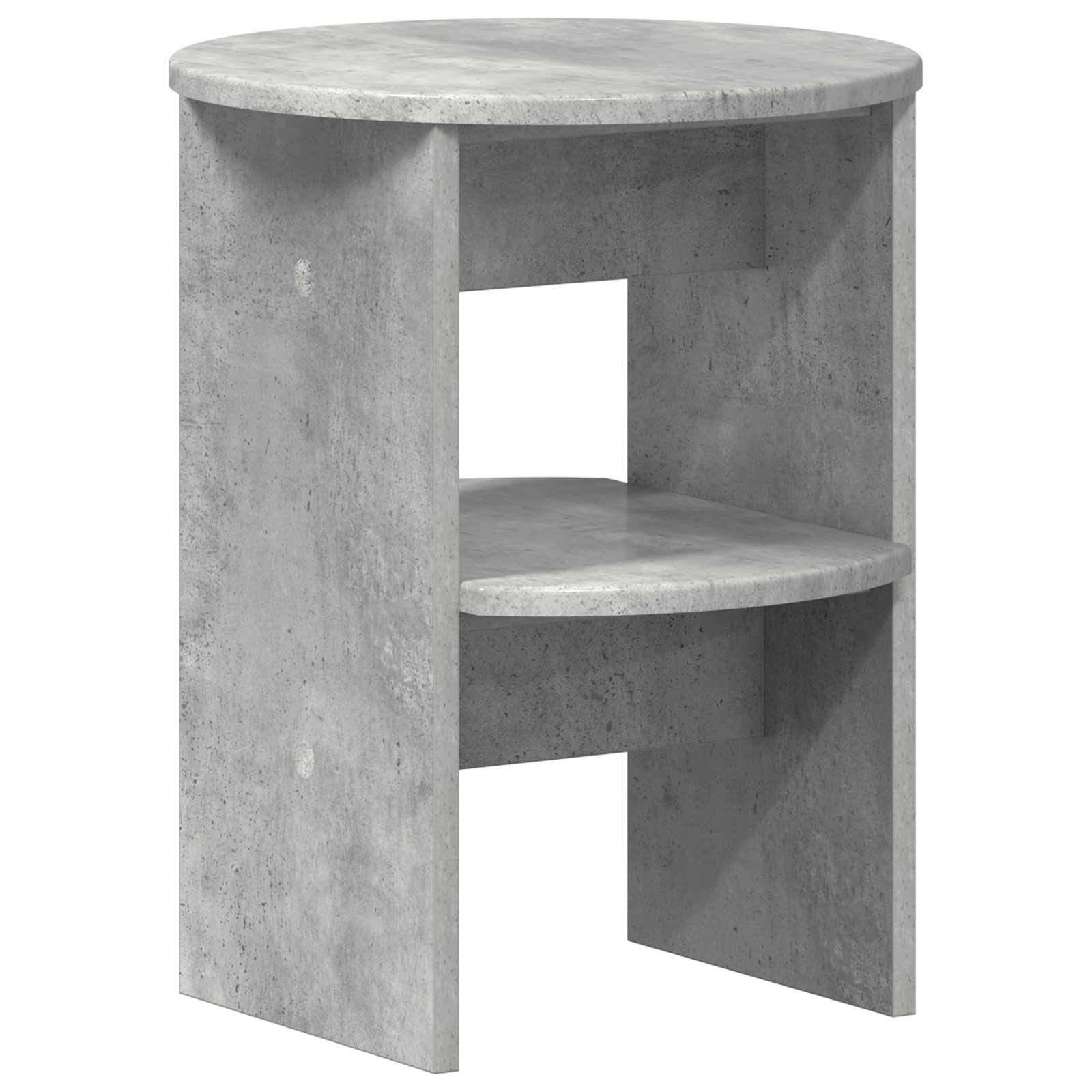 vidaXL Side Cabinet 2 pcs Concrete Grey Ø40 x 50 cm Engineered Wood 5