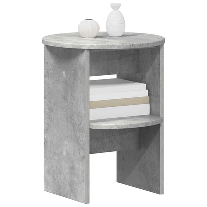 vidaXL Side Cabinet 2 pcs Concrete Grey Ø40 x 50 cm Engineered Wood 3