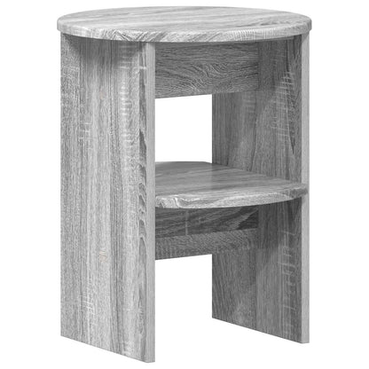 vidaXL Side Cabinet 2 pcs Grey Sonoma Ø40 x 50 cm Engineered Wood 5