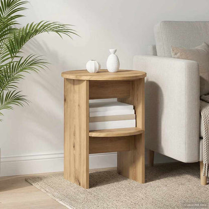vidaXL Side Cabinet 2 pcs Artisan Oak Ø40 x 50 cm Engineered Wood 1