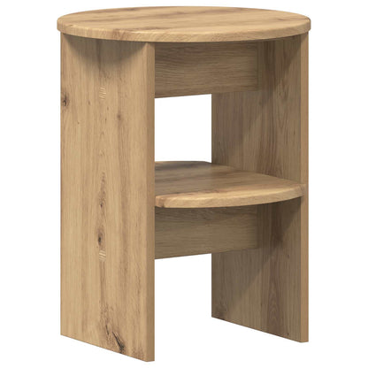 vidaXL Side Cabinet 2 pcs Artisan Oak Ø40 x 50 cm Engineered Wood 5