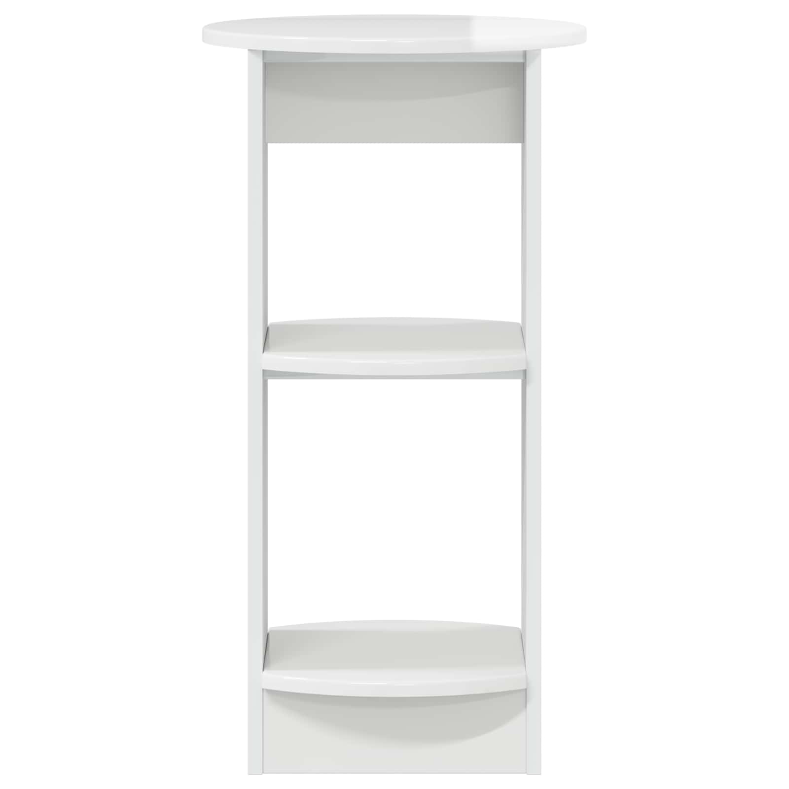 vidaXL Side Cabinet High Gloss White Engineered Wood 4