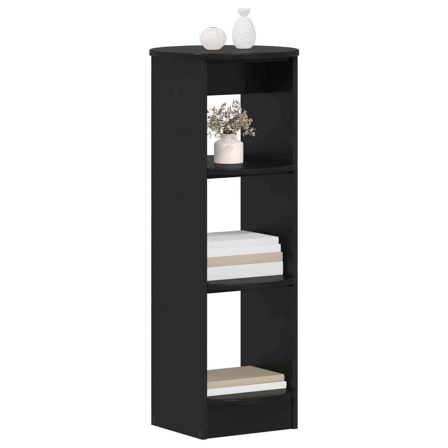 vidaXL Side Cabinet Black 40 x 40 x 100 cm Engineered Wood 3