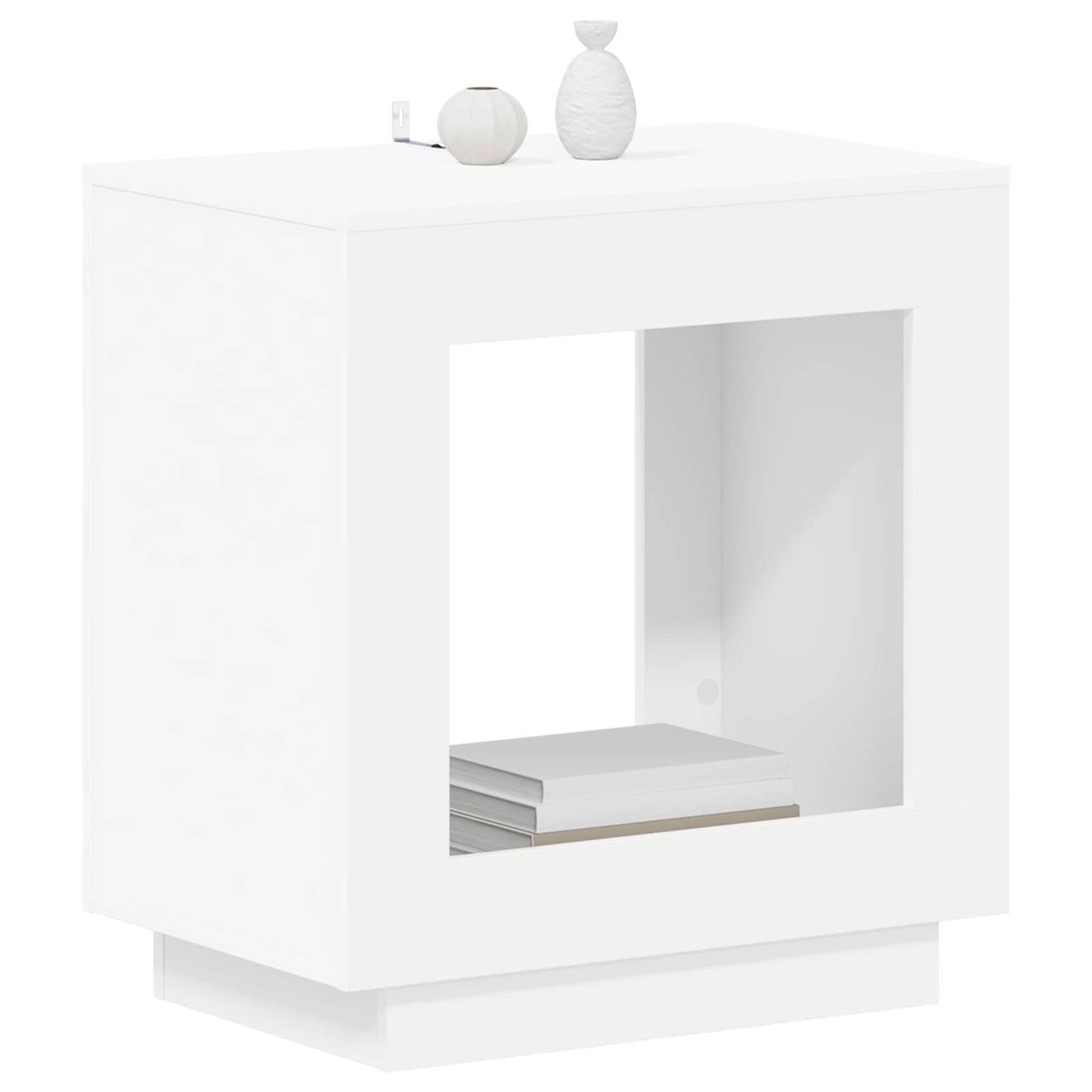 vidaXL Side Table White 60 x 40 x 65 cm Engineered Wood 3