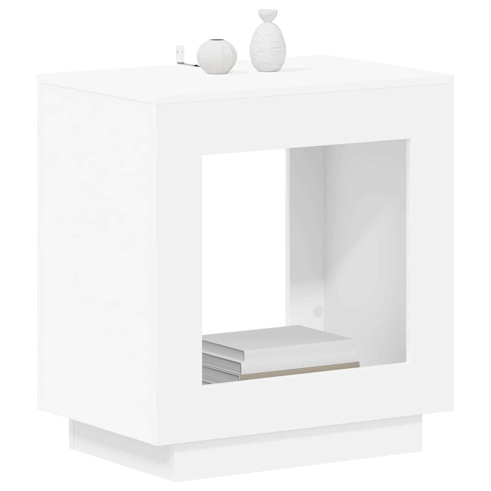 vidaXL Side Table White 60 x 40 x 65 cm Engineered Wood 3
