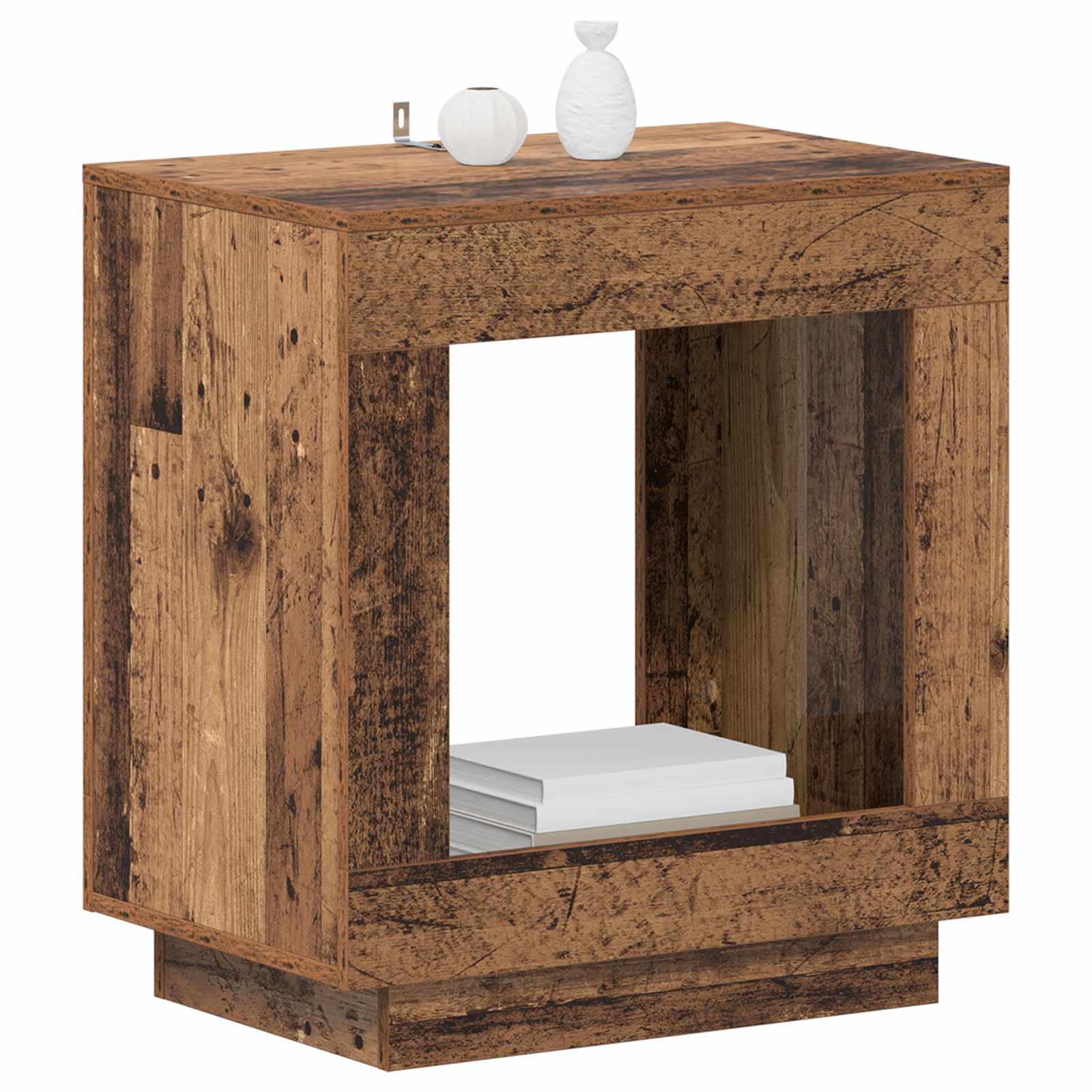 vidaXL Side Table Old Wood 60 x 40 x 65 cm Engineered Wood 3