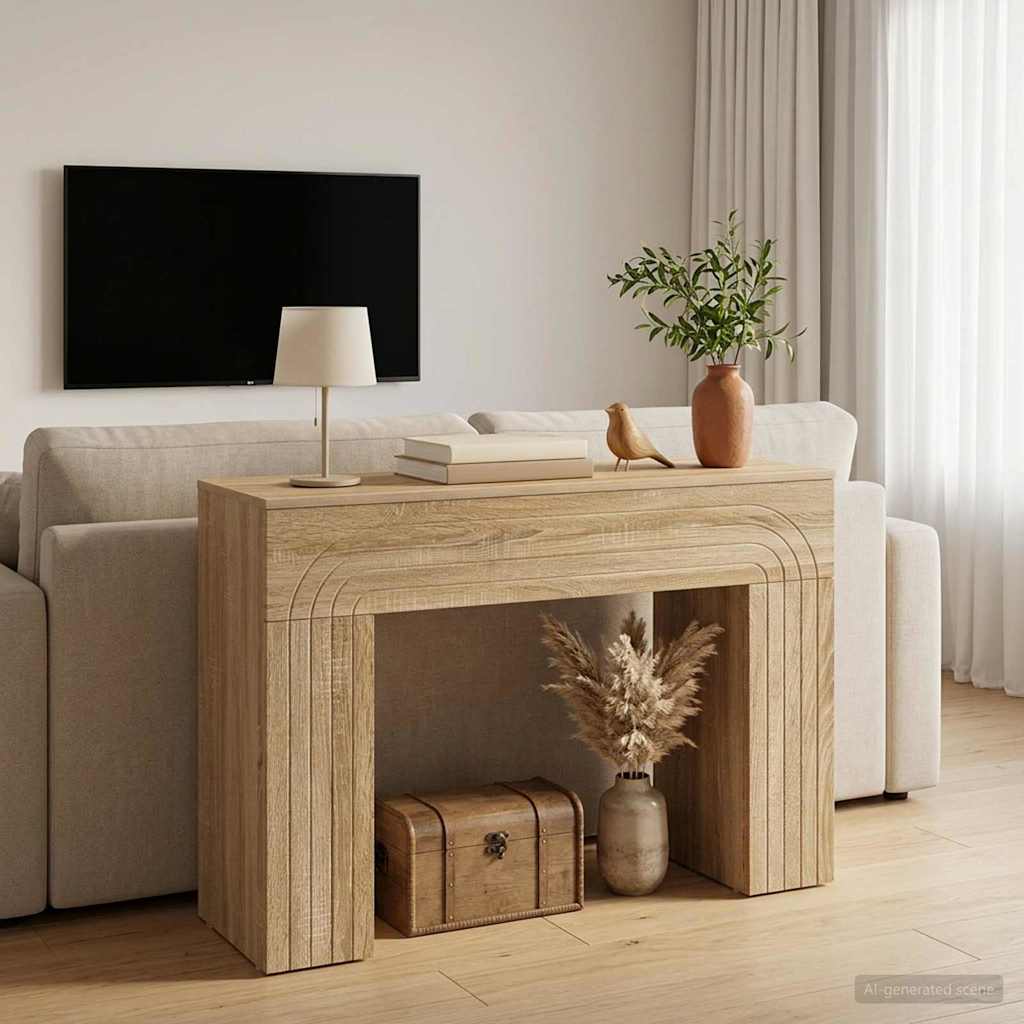 vidaXL Coffee Table Sonoma Oak 102 x 35 x 75 cm Engineered Wood 1