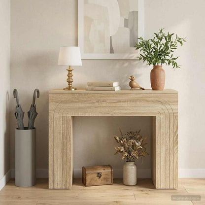vidaXL Coffee Table Sonoma Oak 102 x 35 x 75 cm Engineered Wood 4