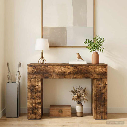vidaXL Coffee Table Smoked Oak 102 x 35 x 75 cm Engineered Wood 1
