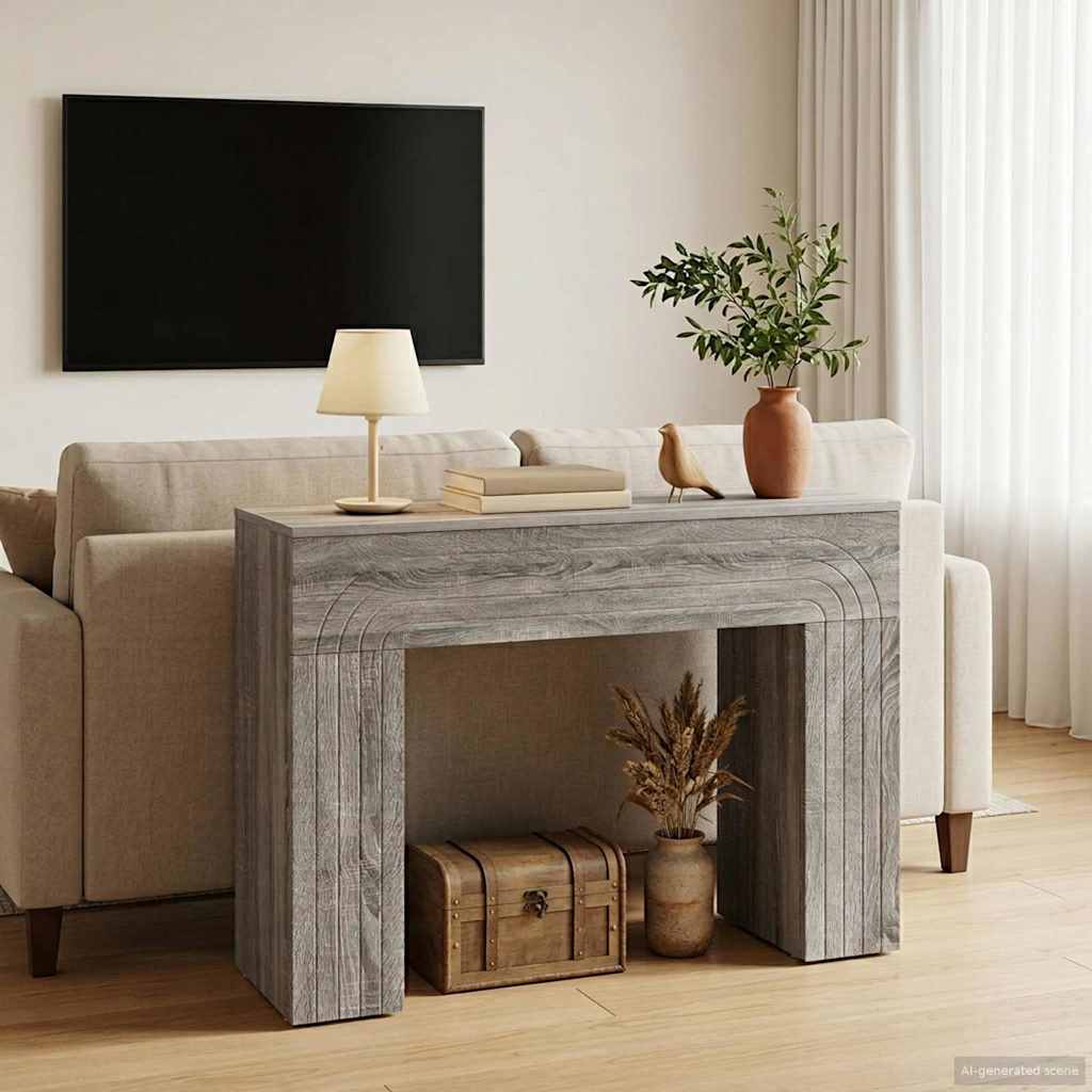 vidaXL Coffee Table Grey Sonoma 102 x 35 x 75 cm Engineered Wood 1