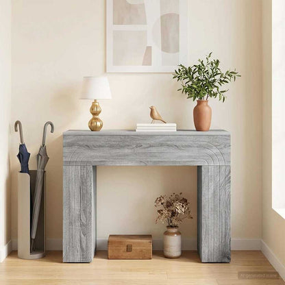 vidaXL Coffee Table Grey Sonoma 102 x 35 x 75 cm Engineered Wood 4
