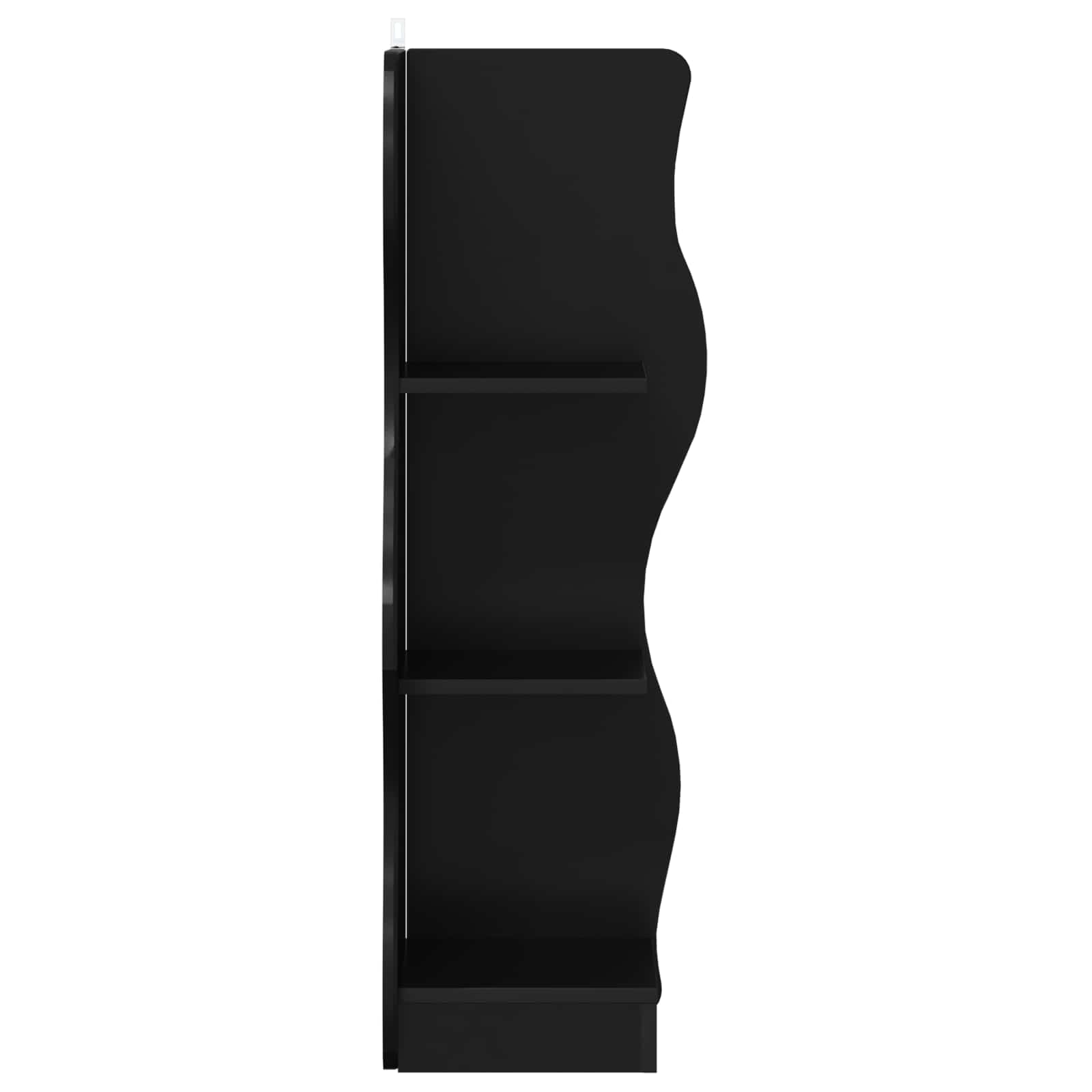 vidaXL Corner Shelf Black 34 x 33 x 102 cm Engineered Wood 4