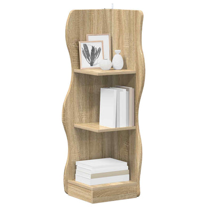 vidaXL Corner Shelf Sonoma Oak 34 x 33 x 102 cm Engineered Wood 3