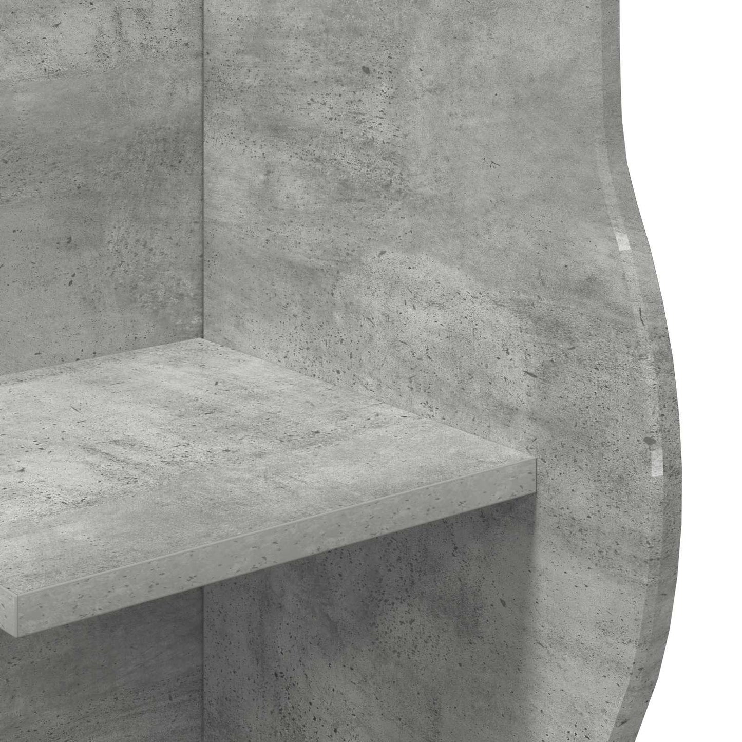 vidaXL Corner Shelf Concrete Grey 34 x 33 x 102 cm Engineered Wood 6