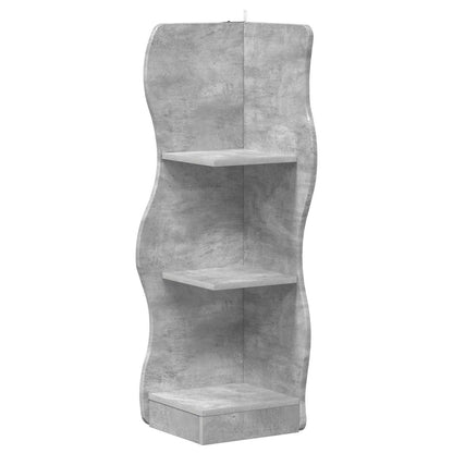 vidaXL Corner Shelf Concrete Grey 34 x 33 x 102 cm Engineered Wood 2