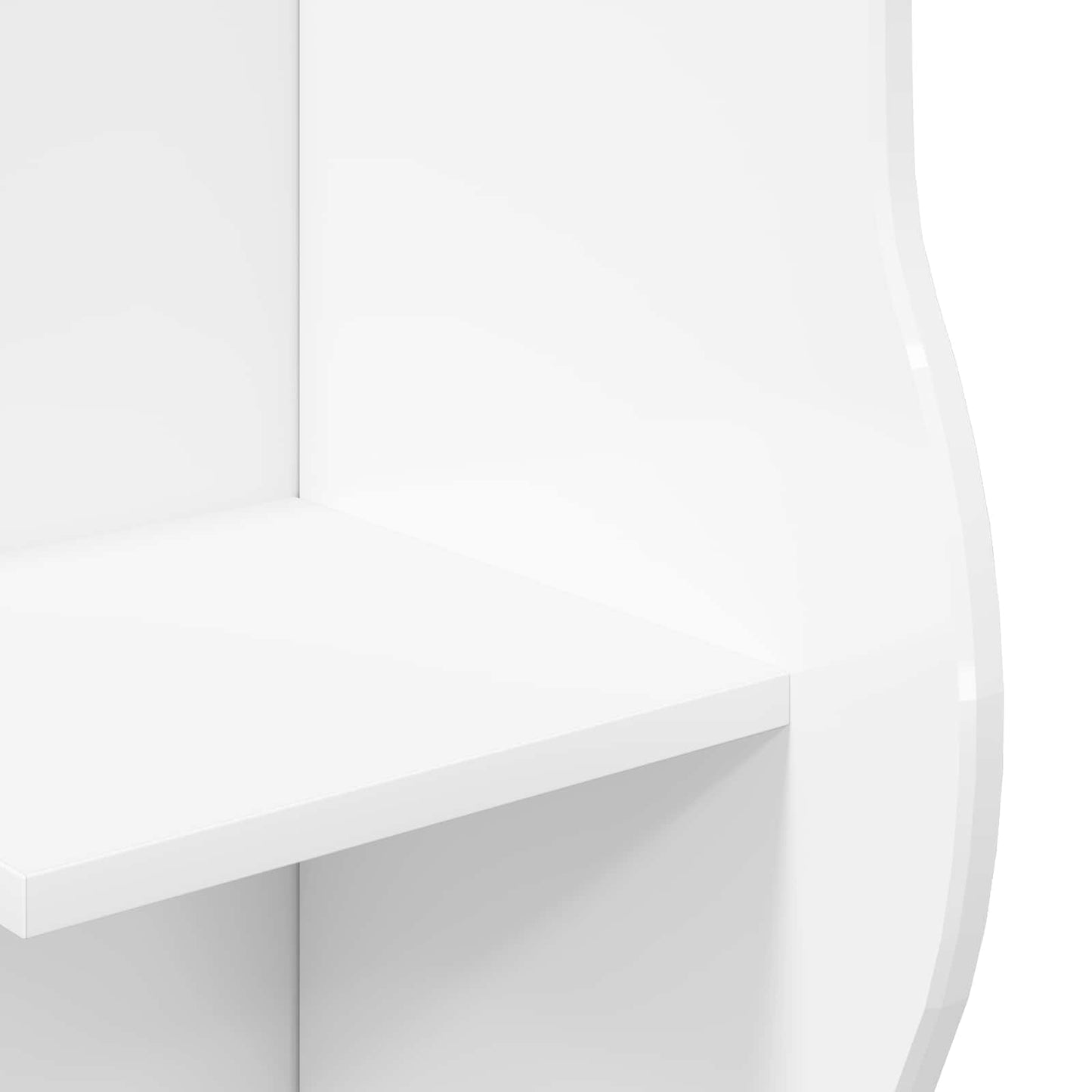 vidaXL Corner Shelf High Gloss White 34 x 33 x 102 cm Engineered Wood 6