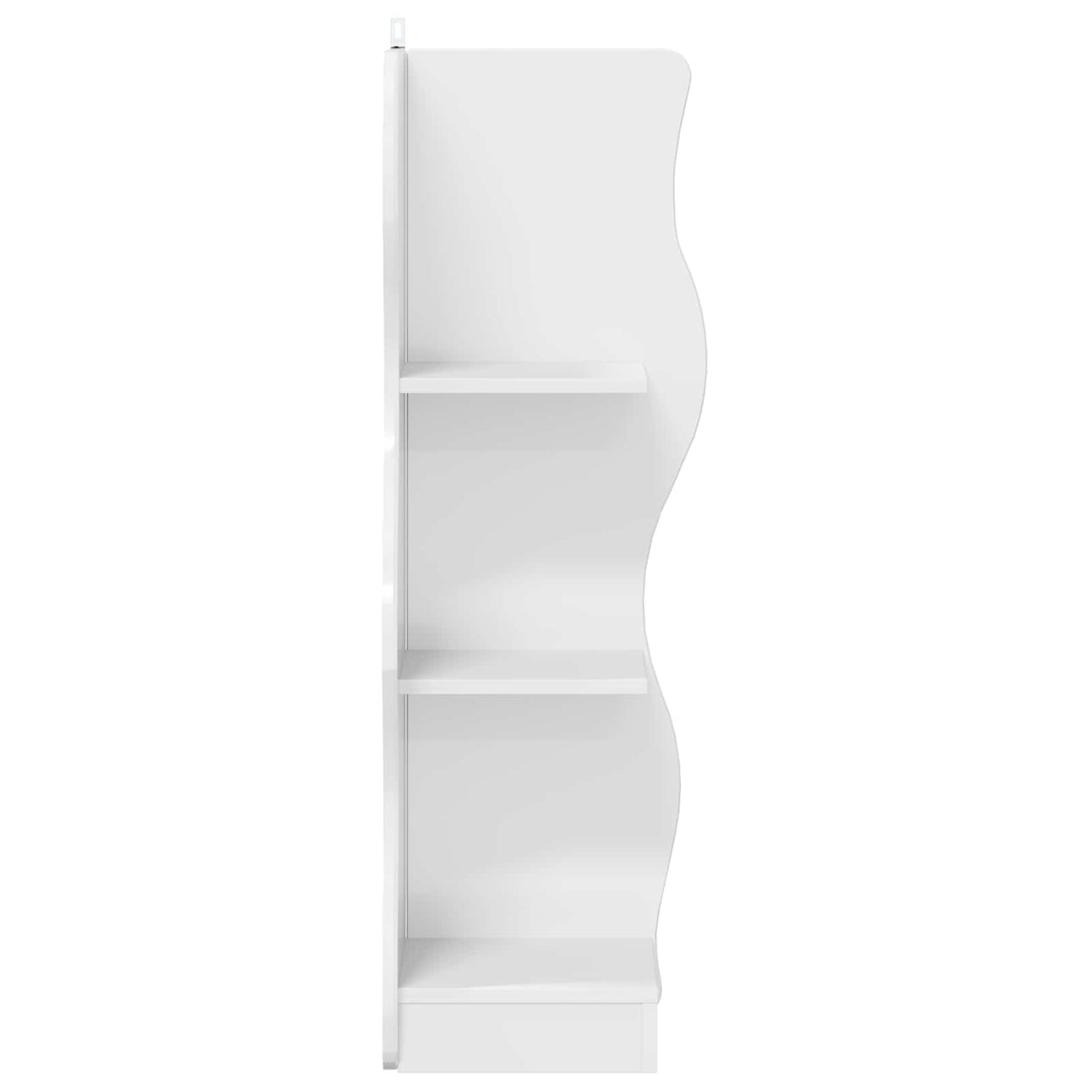 vidaXL Corner Shelf High Gloss White 34 x 33 x 102 cm Engineered Wood 4