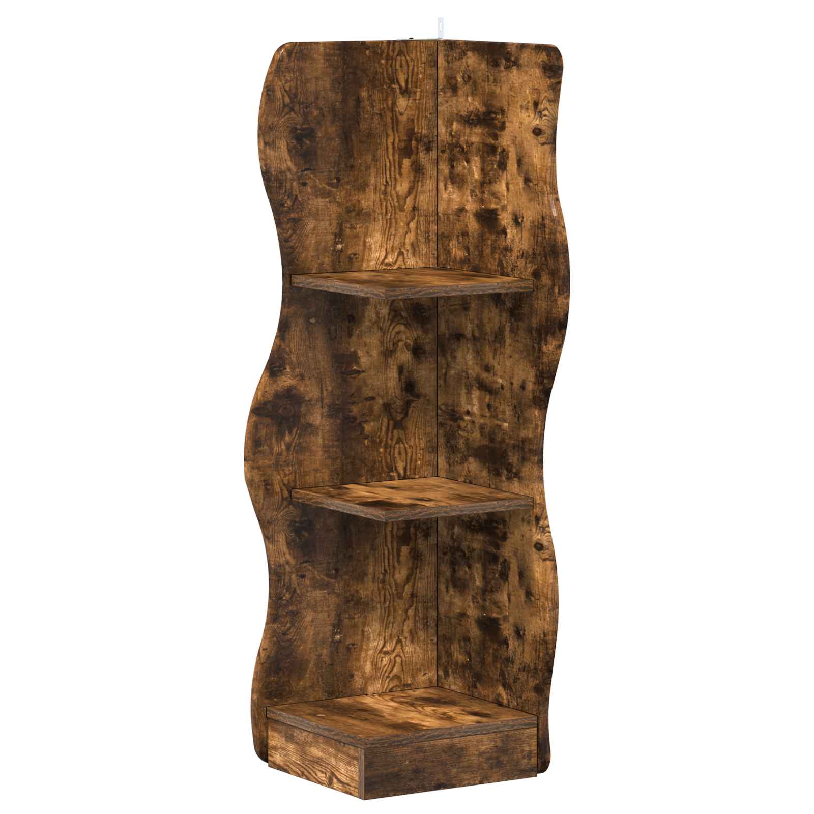 vidaXL Corner Shelf Smoked Oak 34 x 33 x 102 cm Engineered Wood 2
