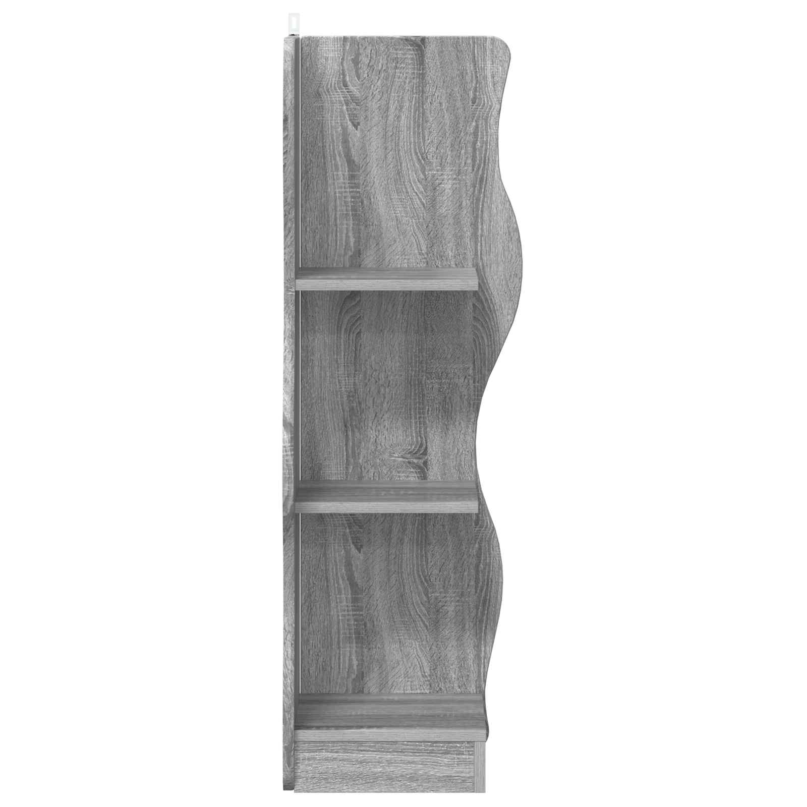 vidaXL Corner Shelf Grey Sonoma 34 x 33 x 102 cm Engineered Wood 4