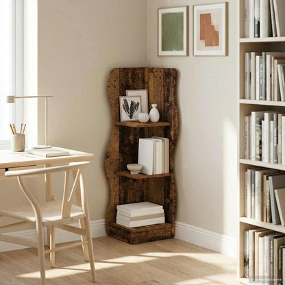 vidaXL Corner Shelf Old Wood 34 x 33 x 102 cm Engineered Wood 1